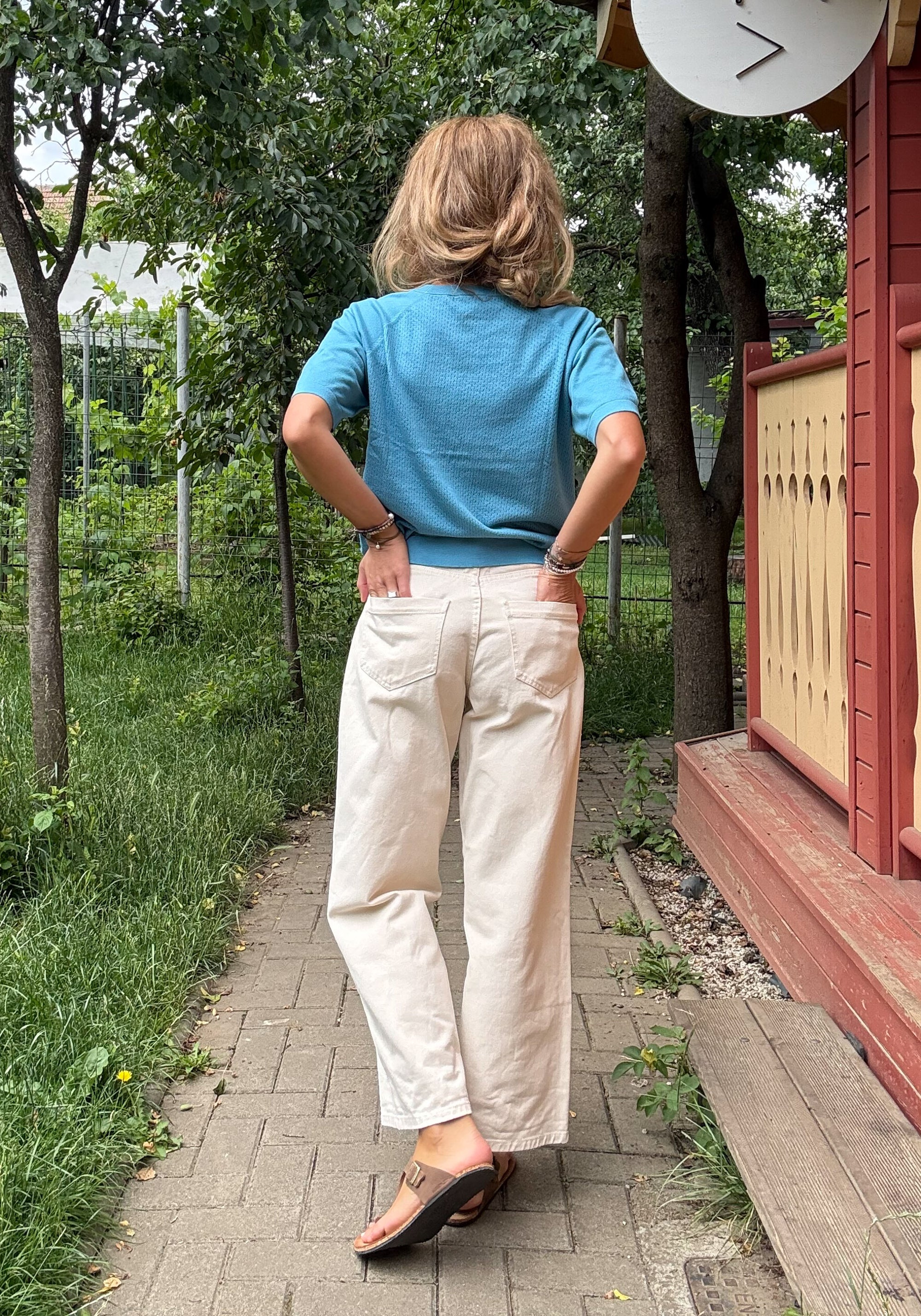 Pantaloni din denim - Bergenie Ankle Ecru