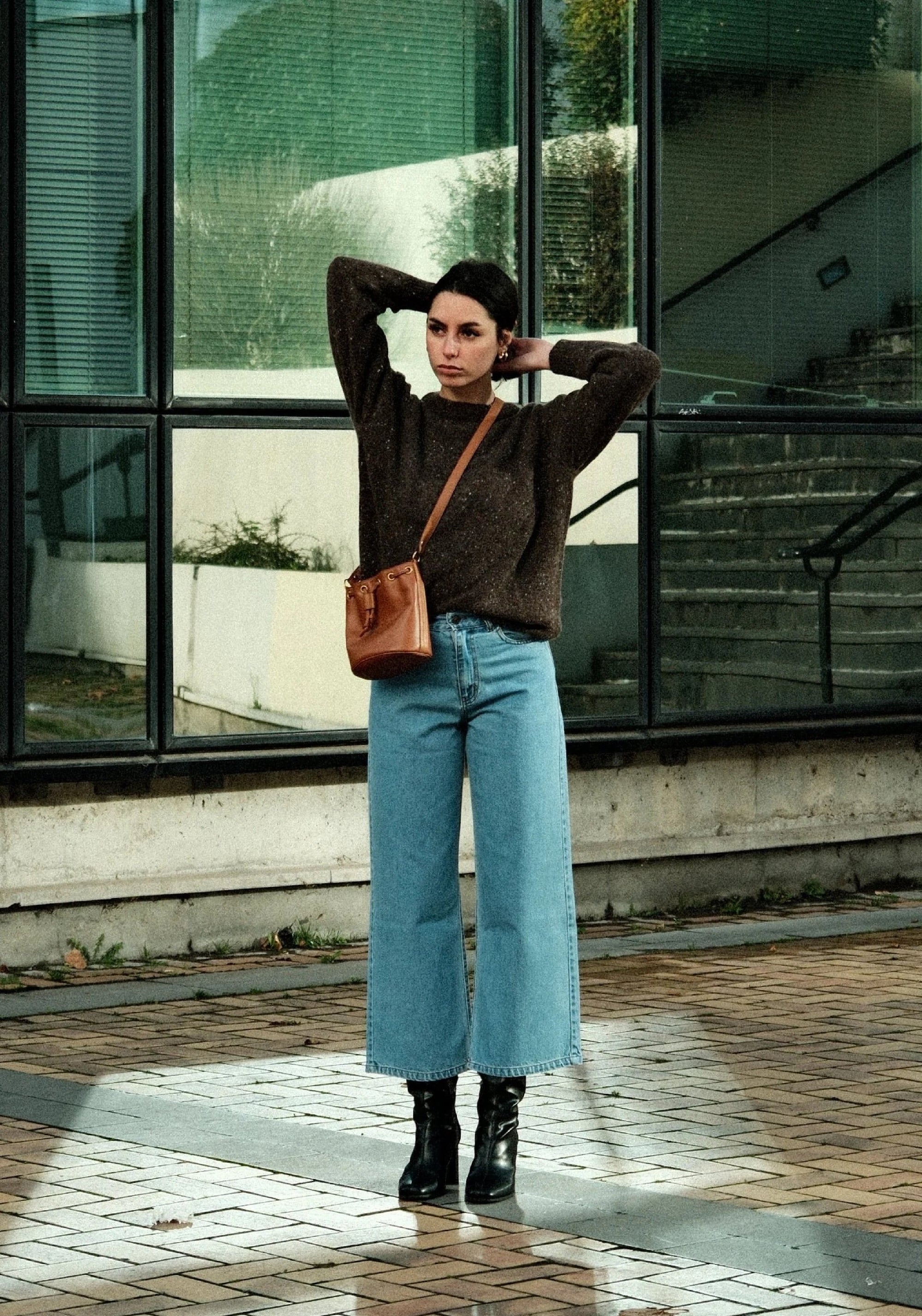 Blugi femei din bumbac - Bergenie Ankle Light Blue Poudre Organic HipHip.ro