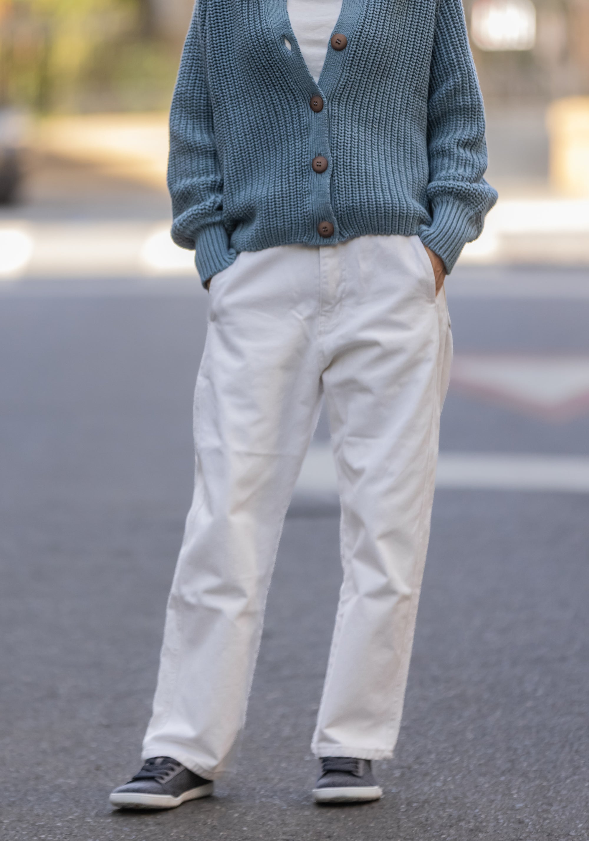 Pantaloni din denim - Gentiane Long Ecru