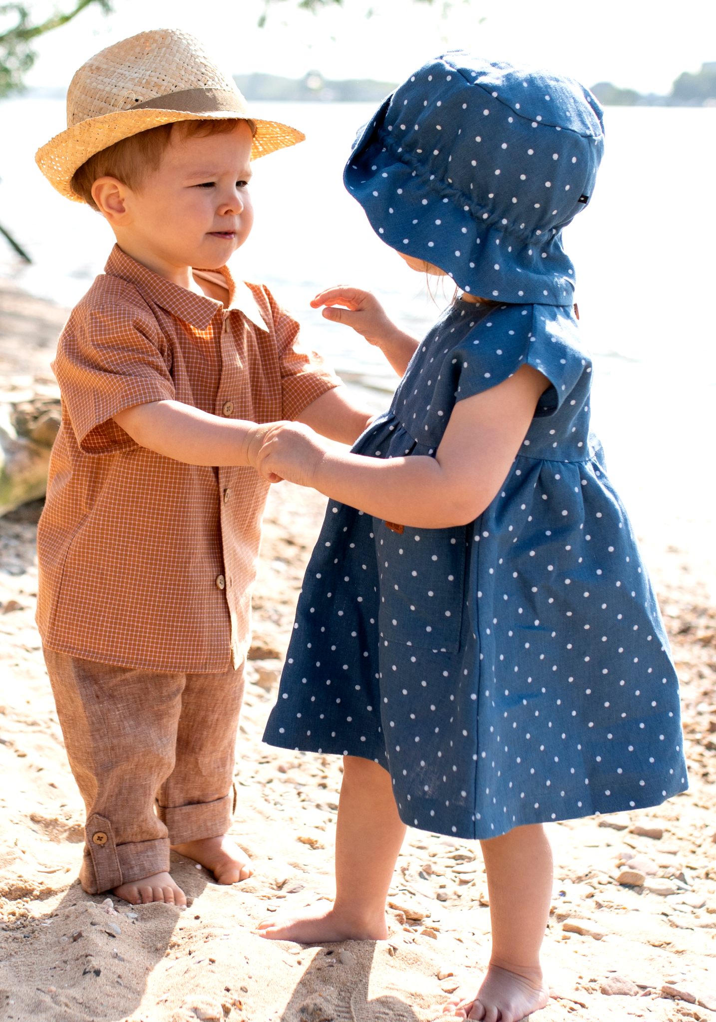 Pantaloni din in - Karamell Pure Pure HipHip.ro