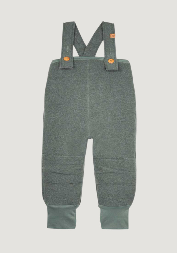 Pantaloni din lână fiartă - Sage