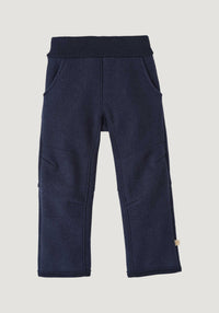 Pantaloni din lână merinos fiartă - Indigo