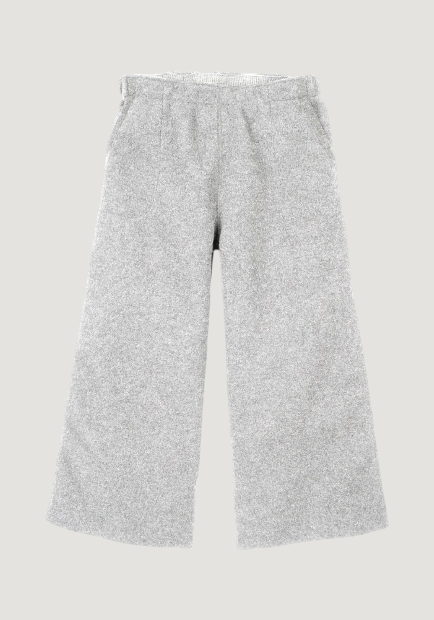 Pantaloni din lână merinos fiartă - Light Grey