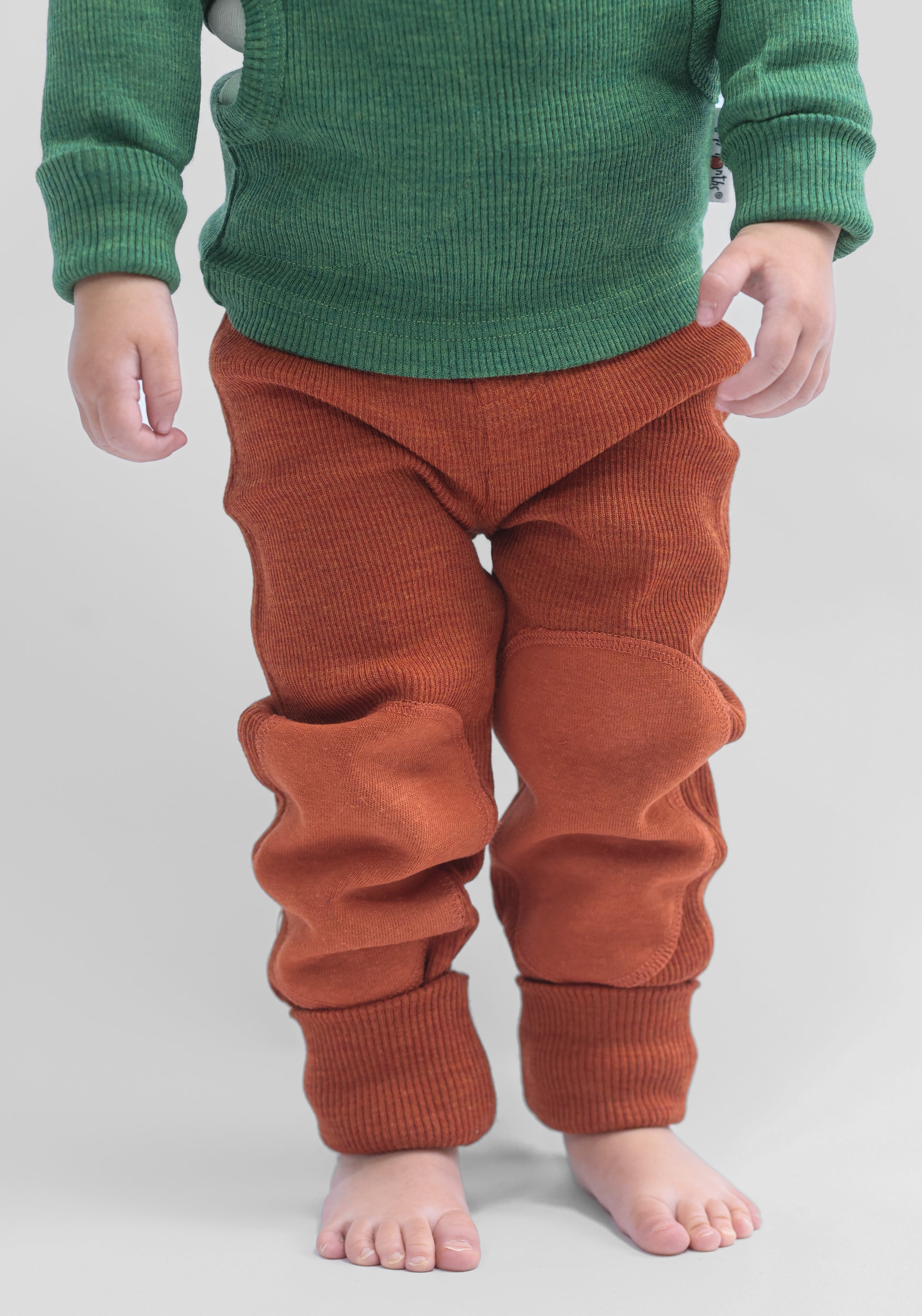 Pantaloni din lână merinos - Joggers Rich Amber