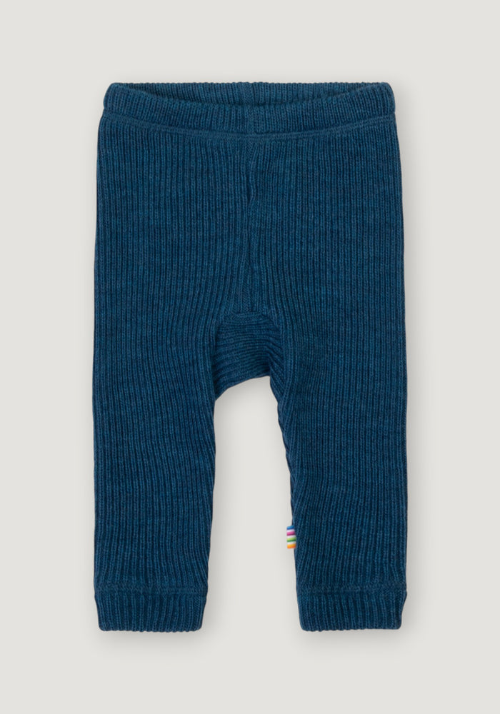 Pantaloni din lână merinos - Rib Blue