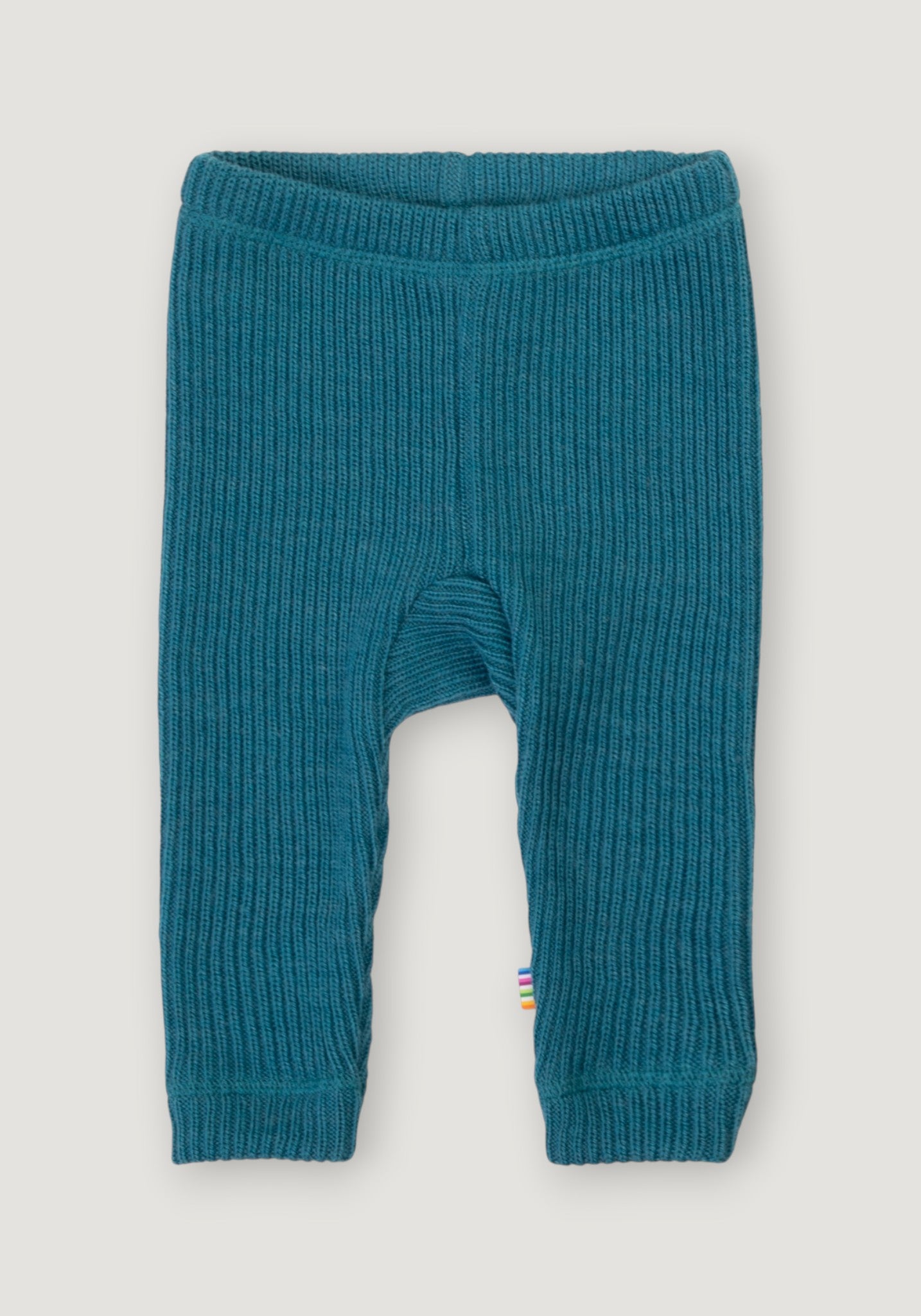 Pantaloni din lână merinos - Rib Turquoise