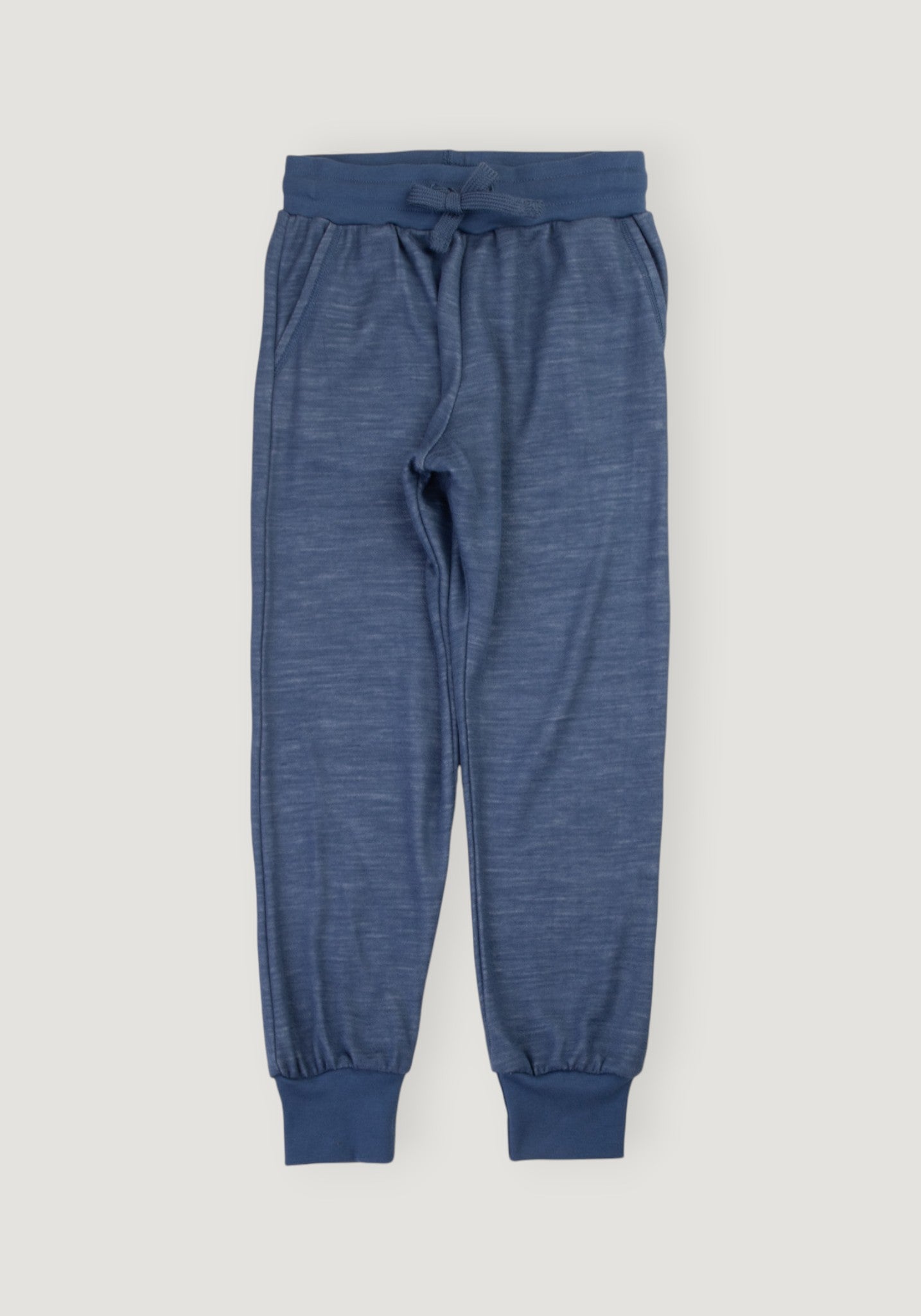 Pantaloni din lână merinos și bambus - Solid Blue