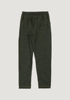 Pantaloni lână merinos - Single Wool Melange Moss Green