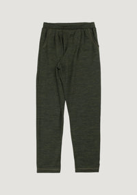 Pantaloni lână merinos - Single Wool Melange Moss Green