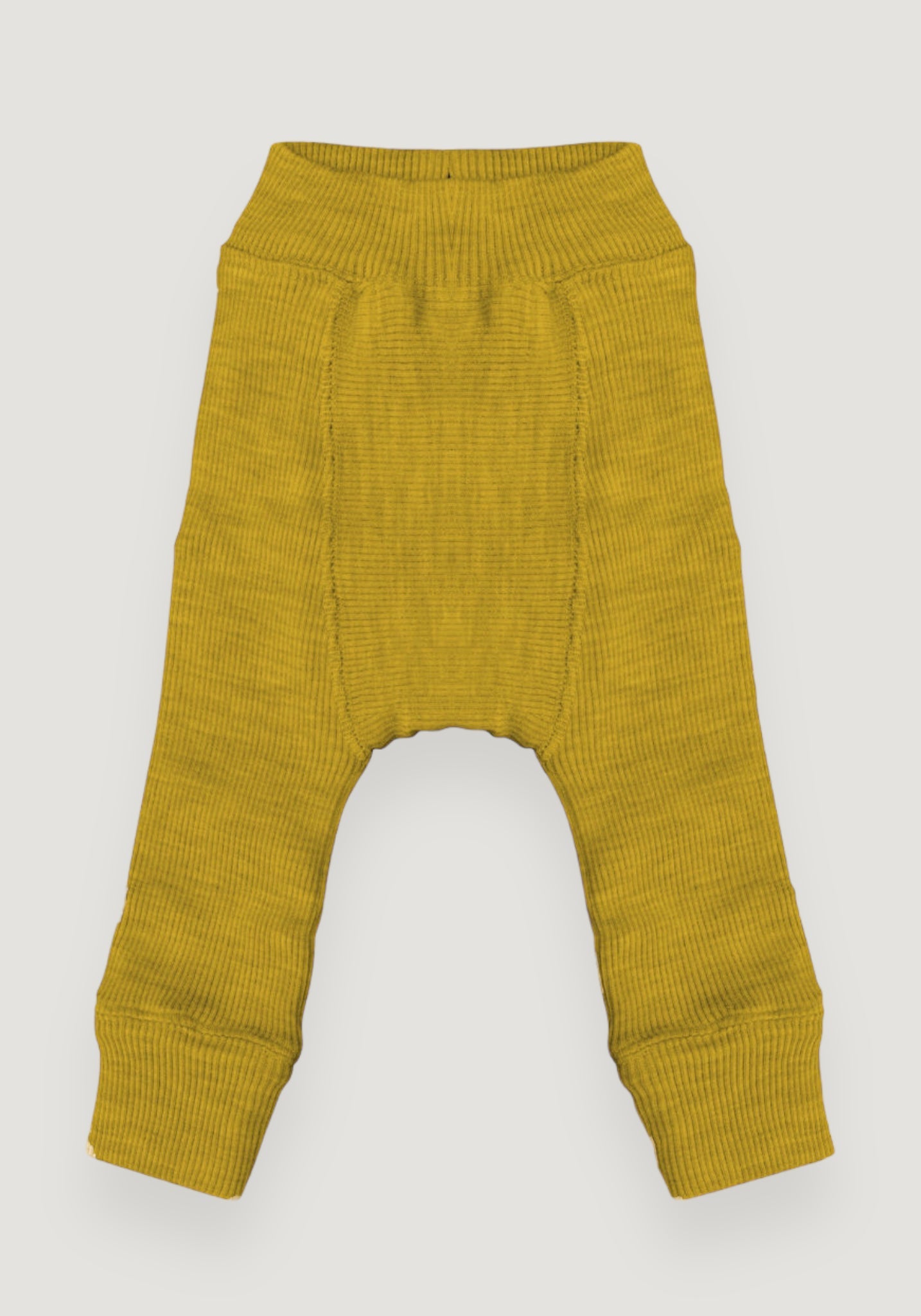 Pantaloni dublați din lână merinos - Axolotl Yellow/Hippopotamus Default Title