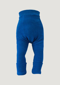 Pantaloni dublați din lână merinos - Classic Blue ManyMonths HipHip.ro