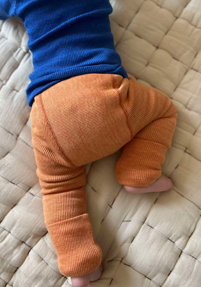 Pantaloni dublați din lână merinos - Tangerine Marmelade ManyMonths HipHip.ro