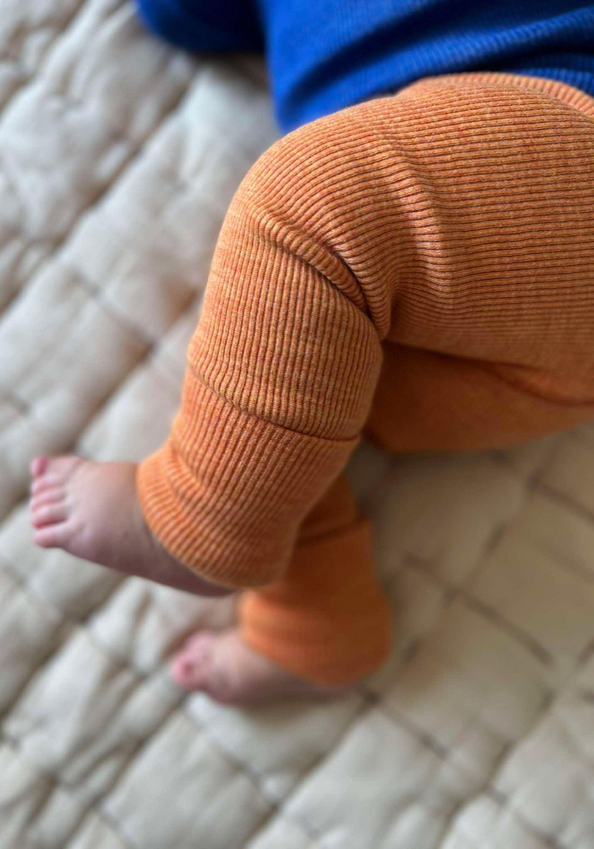 Pantaloni dublați din lână merinos - Tangerine Marmelade ManyMonths HipHip.ro