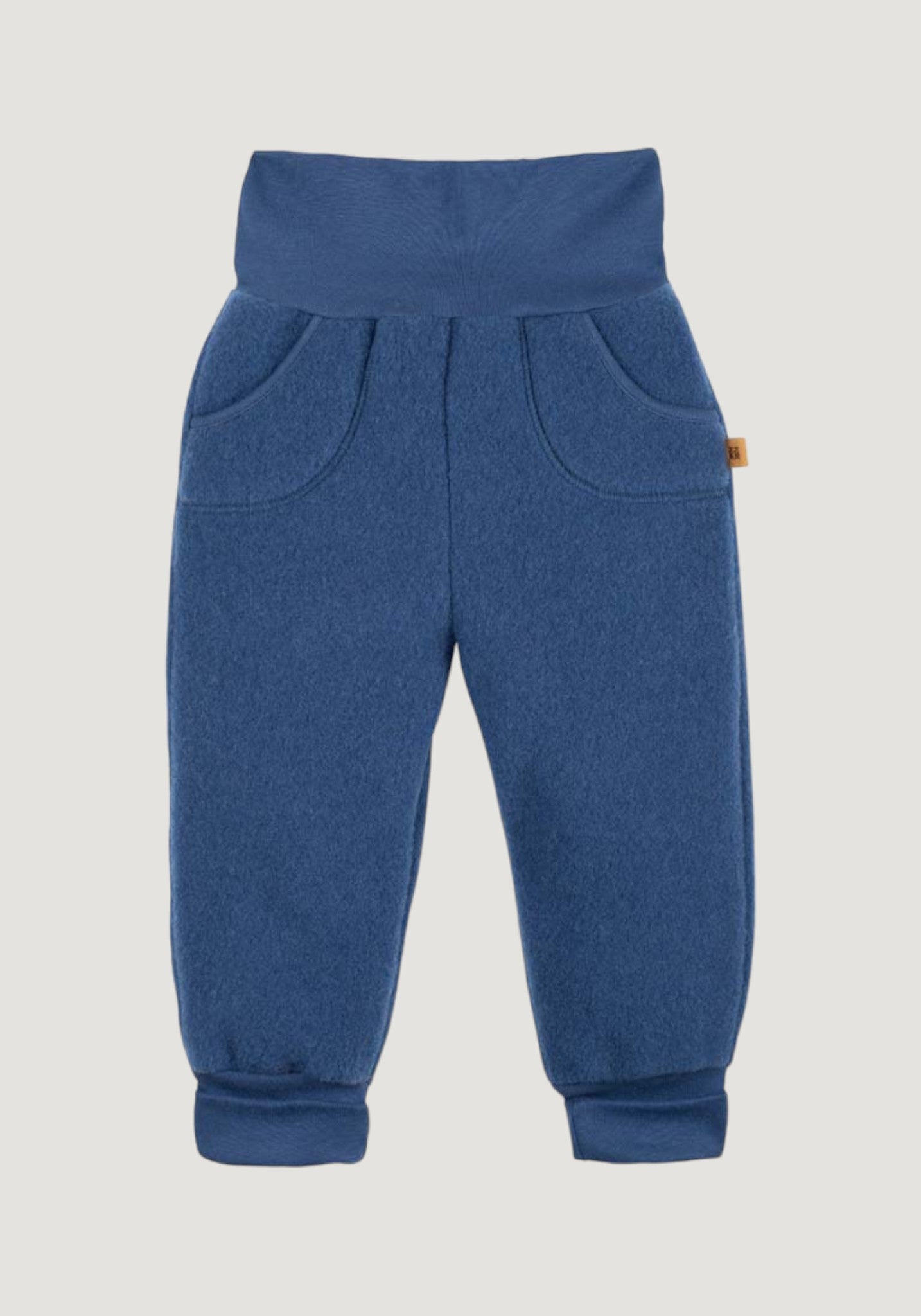 Pantaloni fleece din lână merinos - Dark Denim Pure Pure HipHip.ro