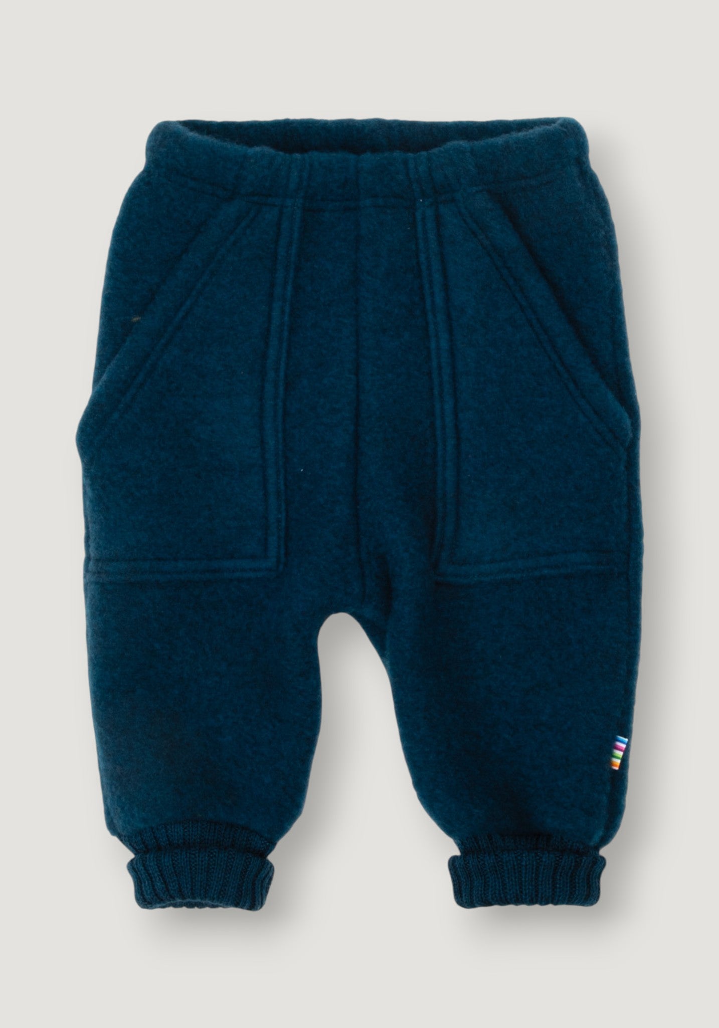 Pantaloni fleece din lână merinos - Dark Turquoise 80