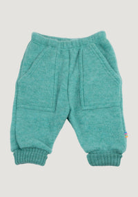 Pantaloni fleece din lână merinos - Green 80