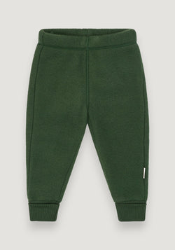 Pantaloni fleece din lână merinos - Kombu Green