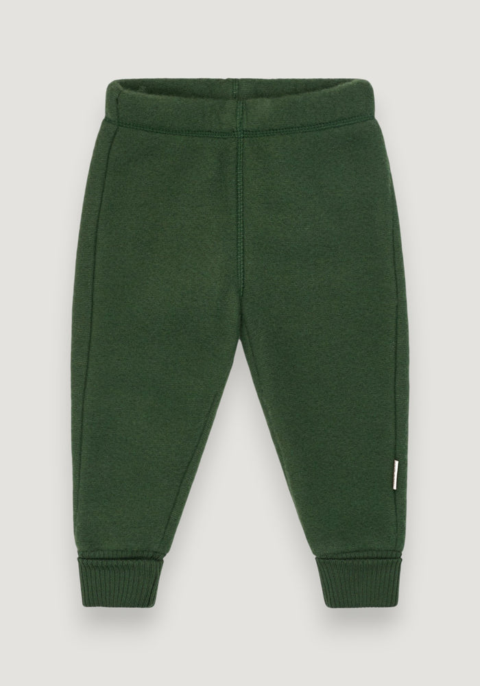 Pantaloni fleece din lână merinos - Kombu Green