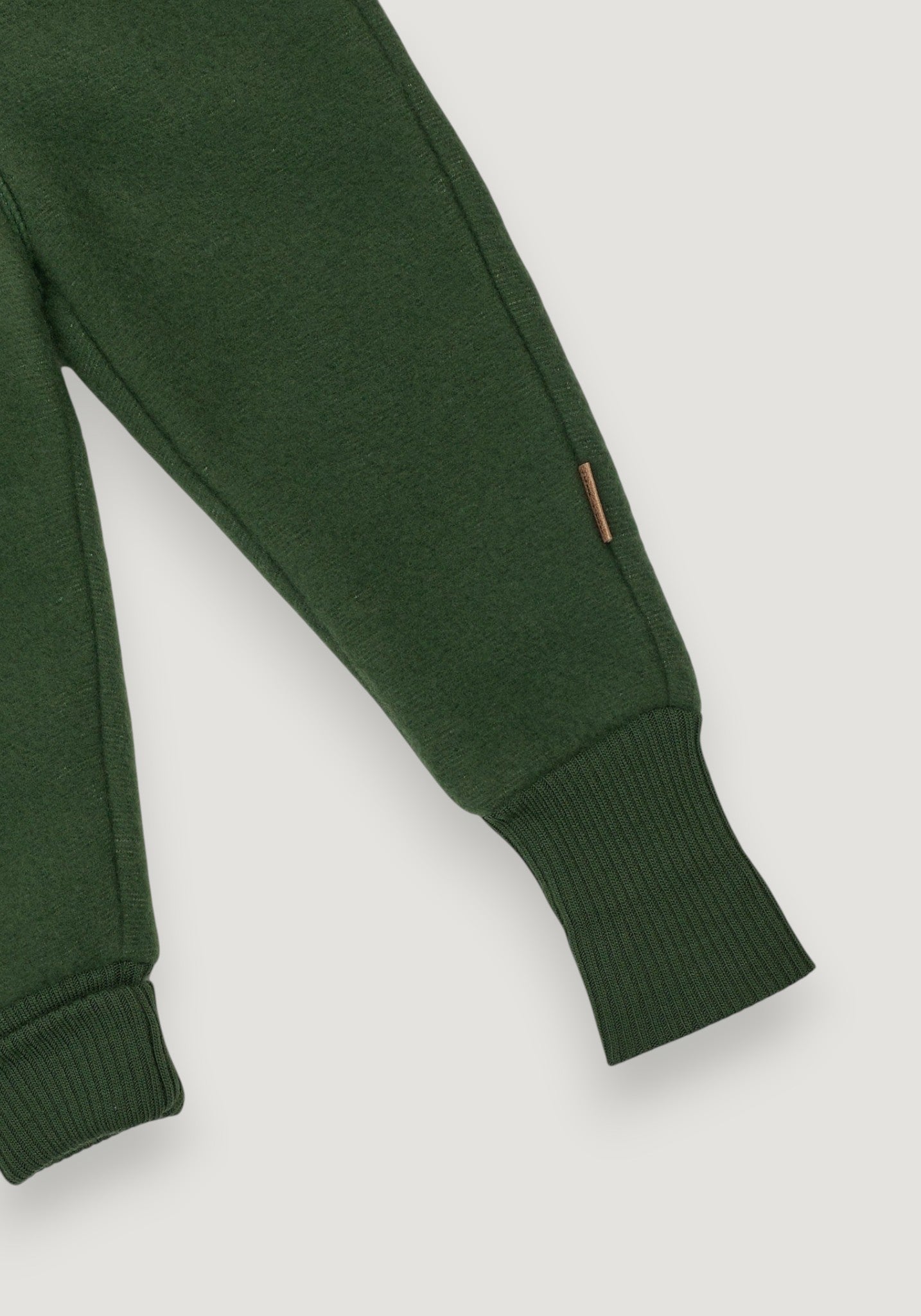 Pantaloni fleece din lână merinos - Kombu Green