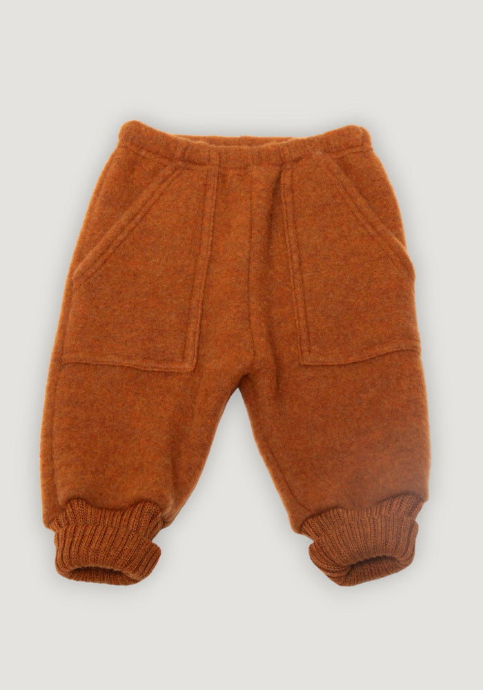 Pantaloni fleece din lână merinos - Orange Joha HipHip.ro