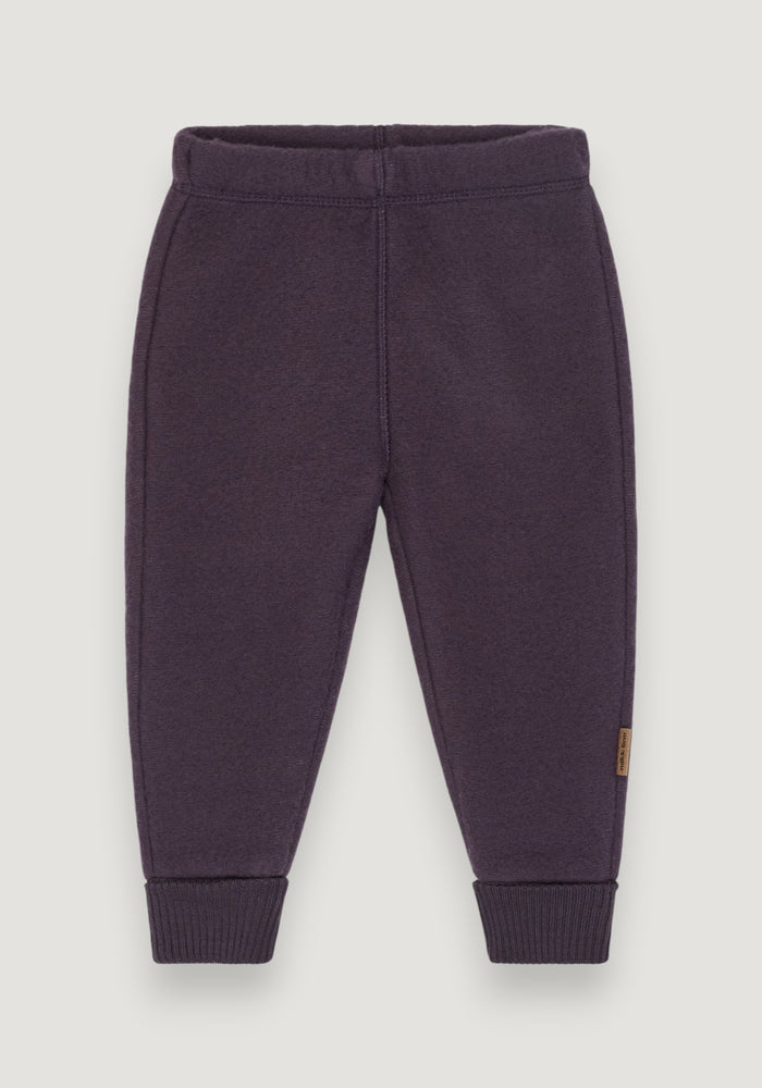 Pantaloni fleece din lână merinos - Plum Perfect