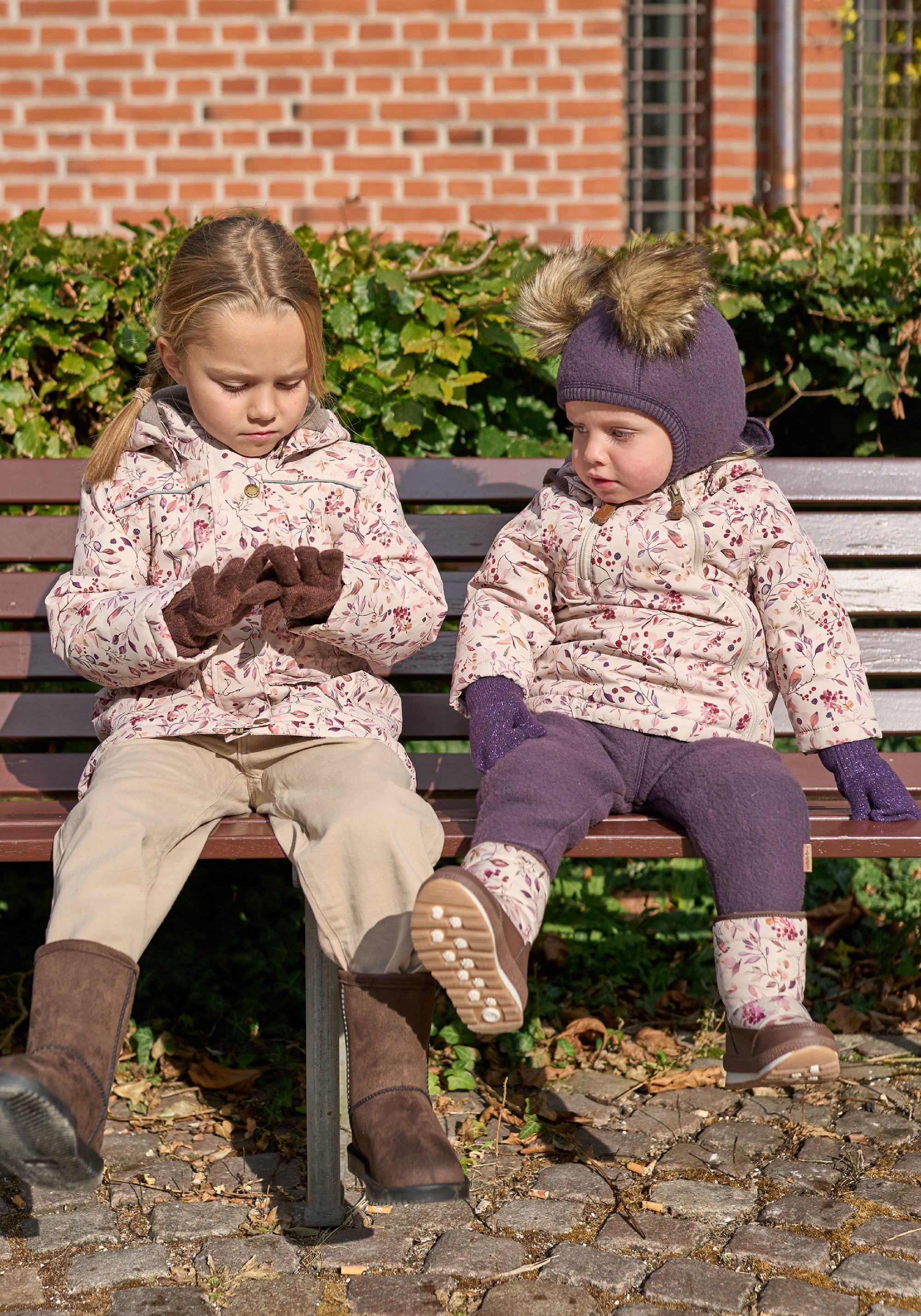 Pantaloni fleece din lână merinos - Plum Perfect