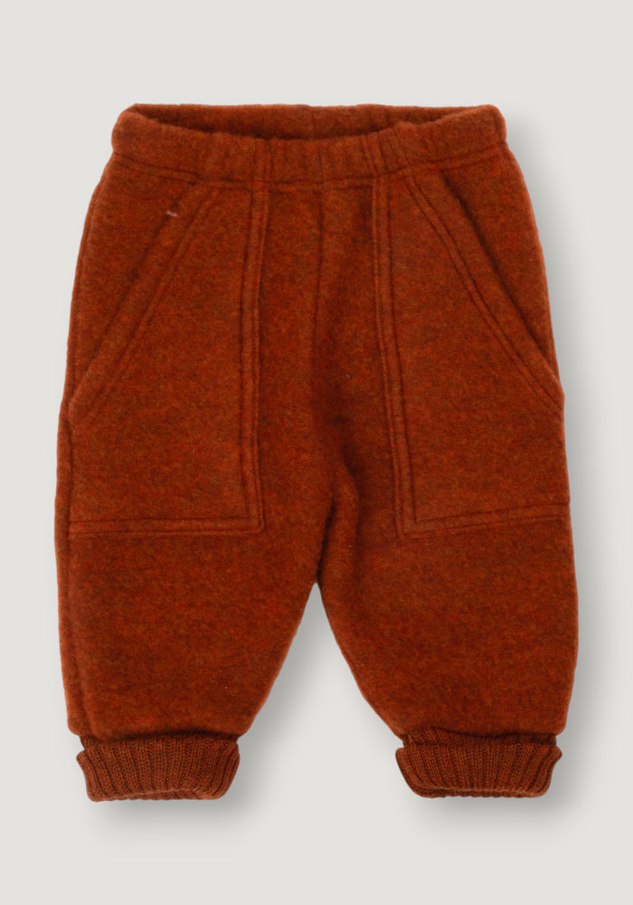 Pantaloni fleece din lână merinos - Russet 80