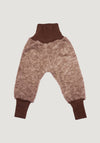 Pantaloni fleece din lână merinos și bumbac - Brown Cosilana HipHip.ro