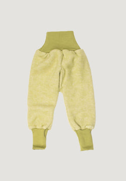 Pantaloni fleece din lână merinos și bumbac - Green Cosilana HipHip.ro