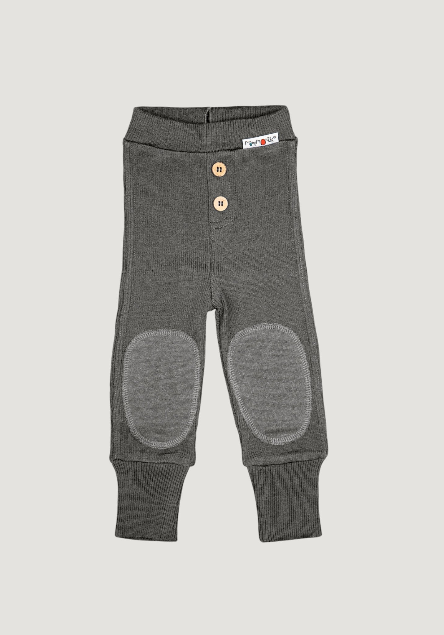 Pantaloni lână merinos - Joggers Elephant Grey ManyMonths HipHip.ro