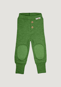 Pantaloni lână merinos - Joggers Forest Floor Green ManyMonths HipHip.ro