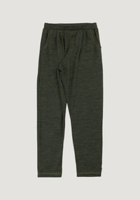 Pantaloni lână merinos - Single Wool Melange Moss Green