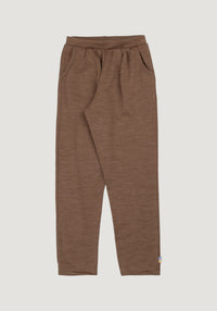 Pantaloni lână merinos - Single Wool Melange Warm Brown