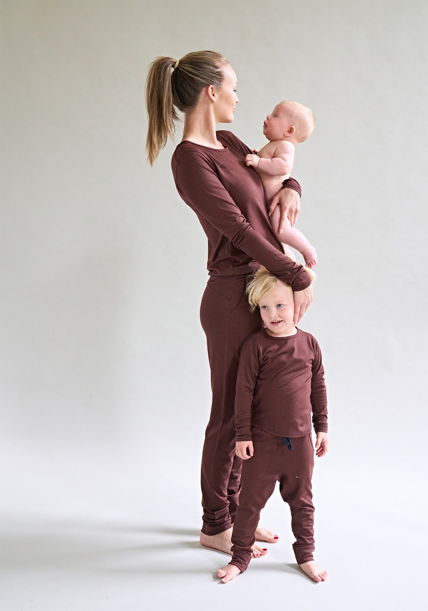 Pantaloni lână merinos super fină - 24/7 Chocolate Brown Default Title