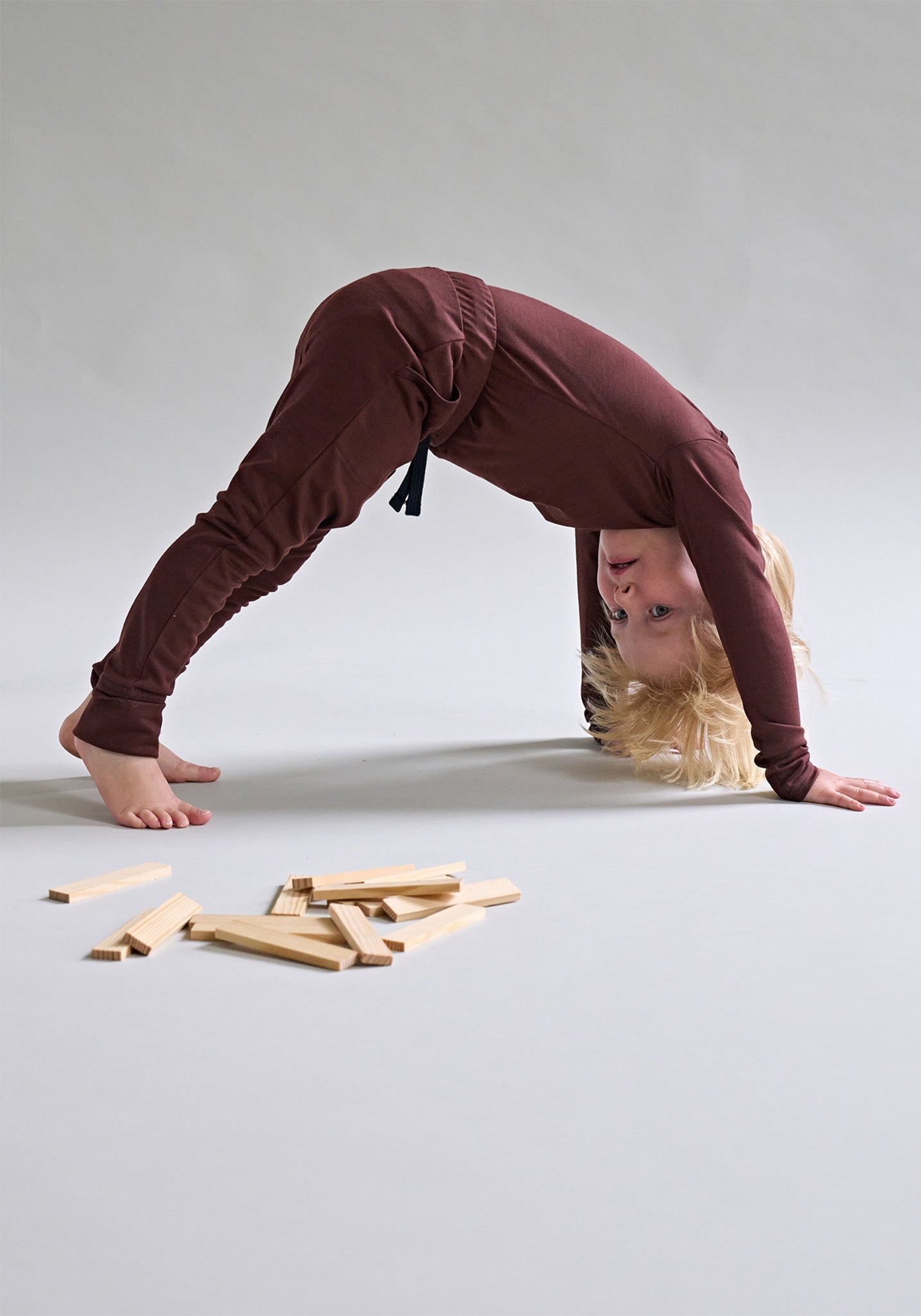 Pantaloni lână merinos super fină - 24/7 Chocolate Brown Default Title