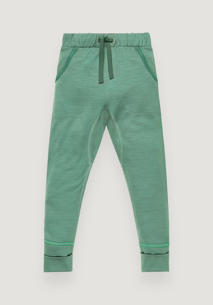 Pantaloni lână merinos super fină - 24/7 Emerald Green Default Title