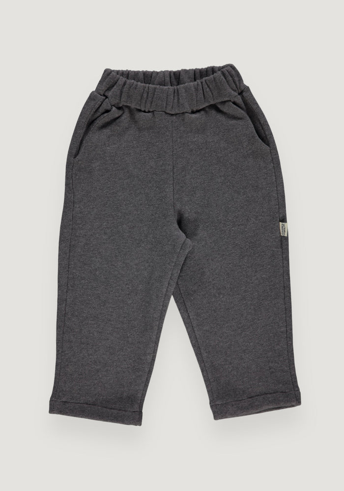 Pantaloni molton din bumbac - Scille Anthracite 3 ani