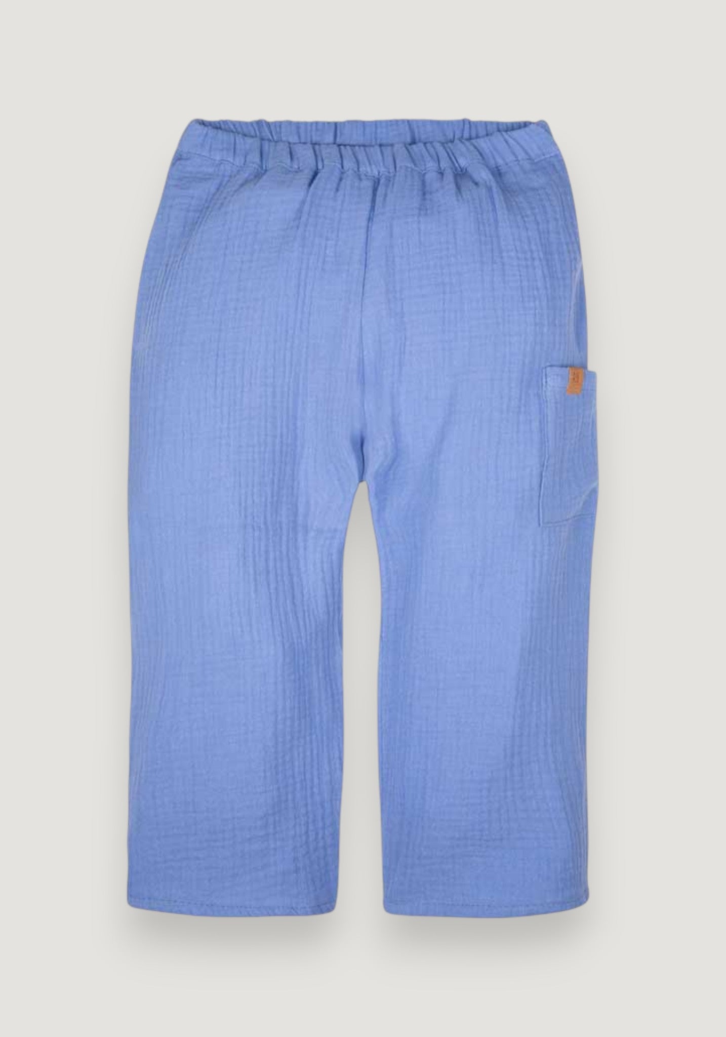 Pantaloni muselină dublă din bumbac - Bluebell