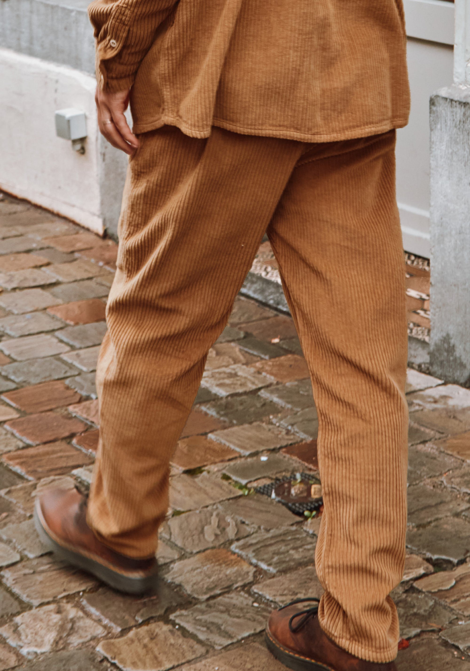 Pantaloni reiat femei din bumbac - Coquelicot Dull Gold