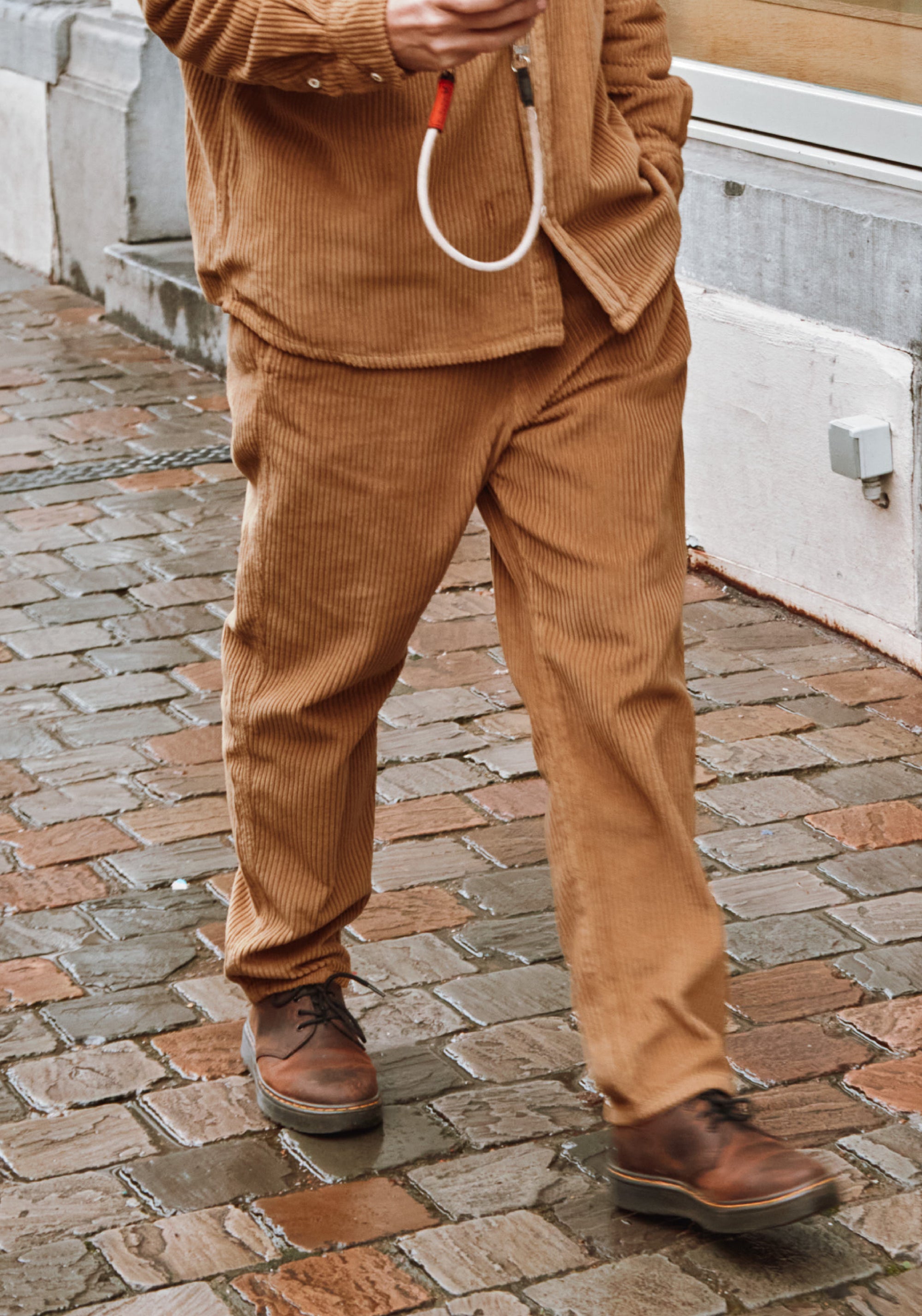 Pantaloni reiat femei din bumbac - Coquelicot Dull Gold