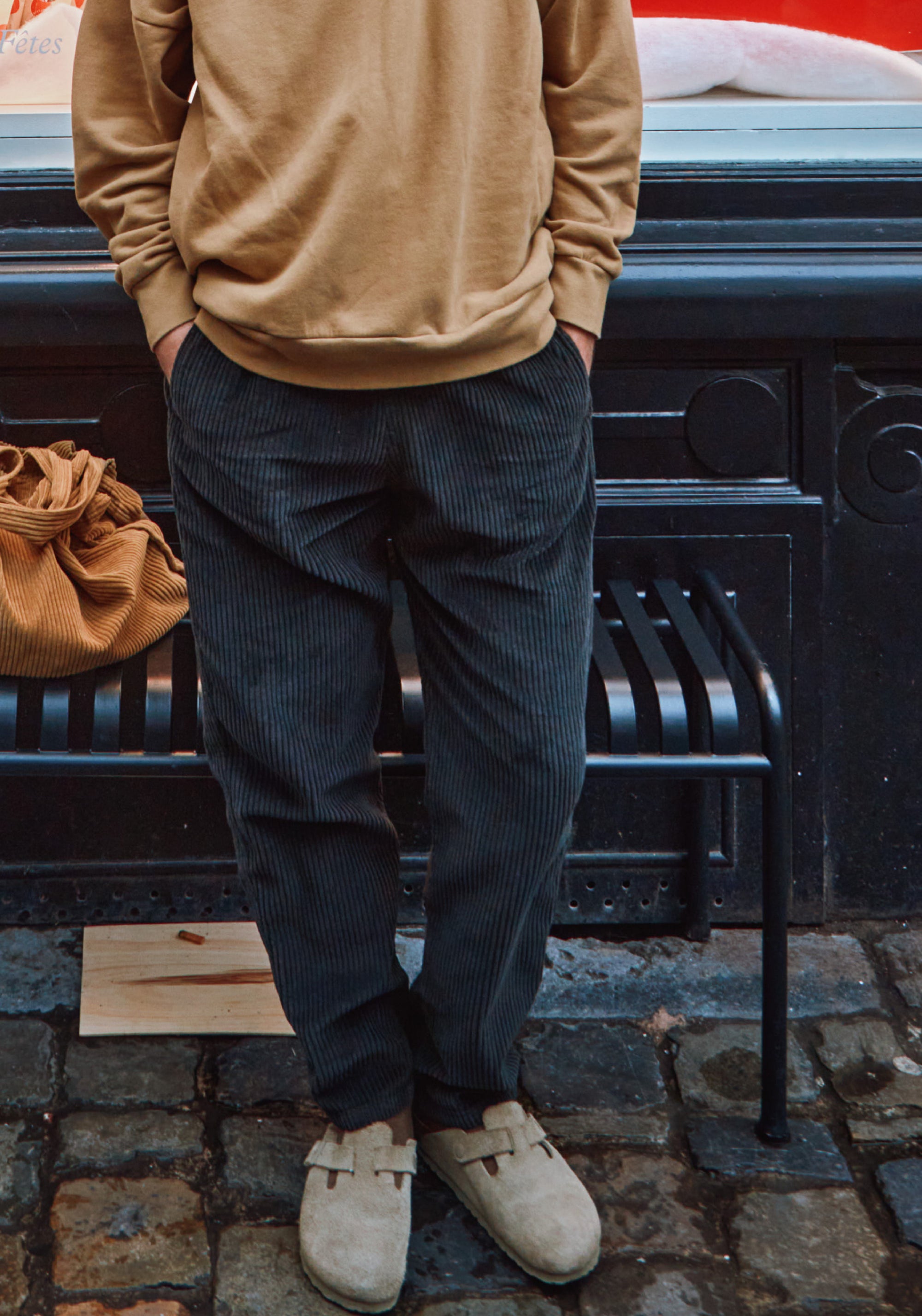 Pantaloni reiat femei din bumbac - Coquelicot Pirate Black