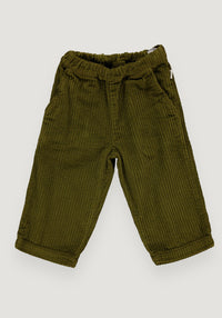 Pantaloni reiat din bumbac - Pomelos Fir Green 3 ani