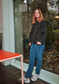 Pantaloni reiat femei din bumbac - Coquelicot Dark Denim