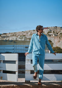 Pantaloni reiat unisex din bumbac - Coquelicot Arona