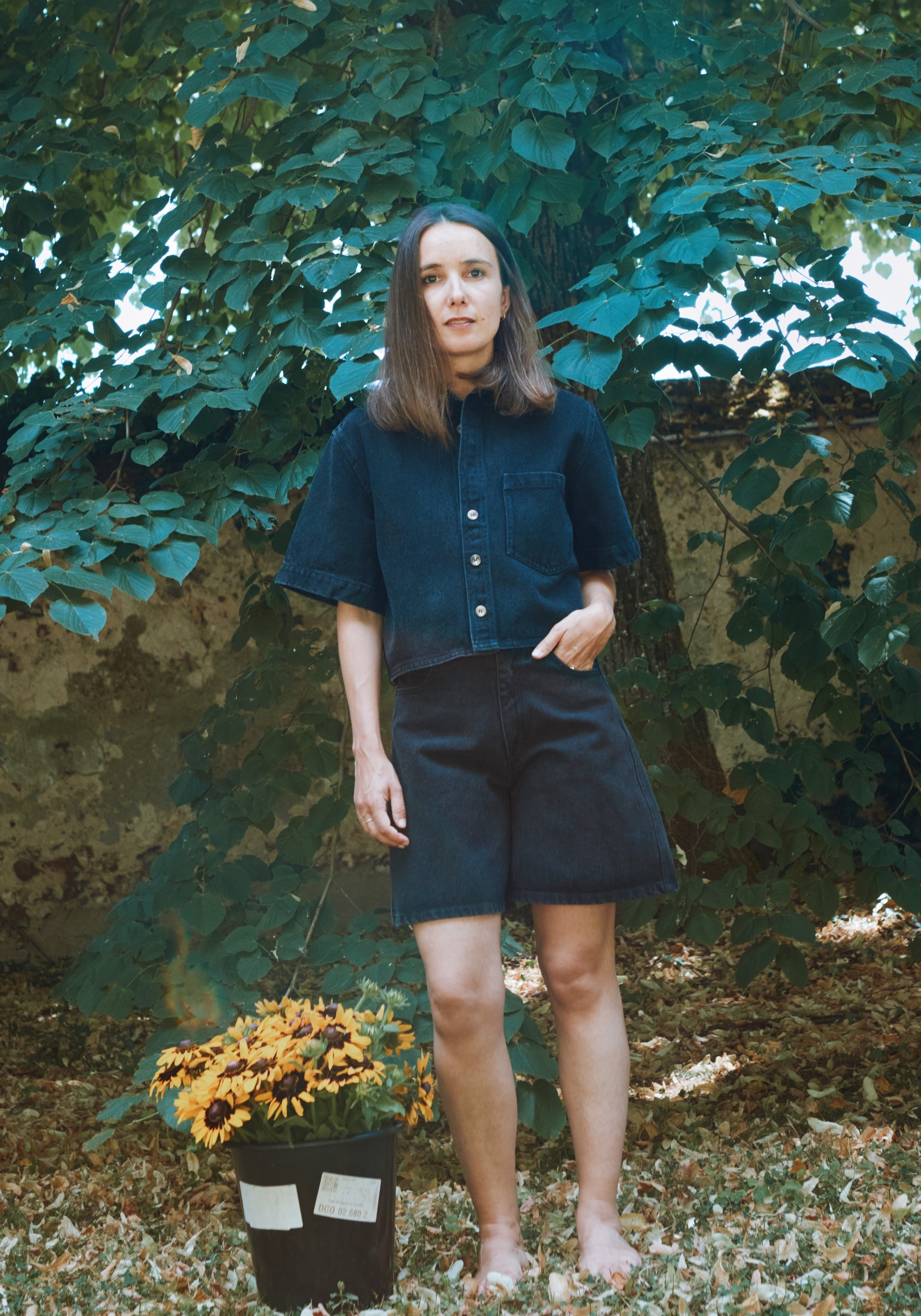 Pantaloni scurți din denim - Vetiver Black