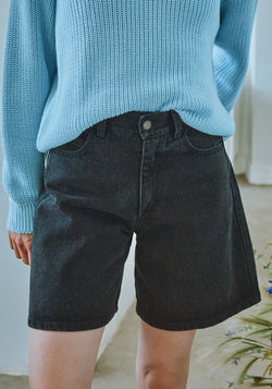 Pantaloni scurți din denim - Vetiver Black