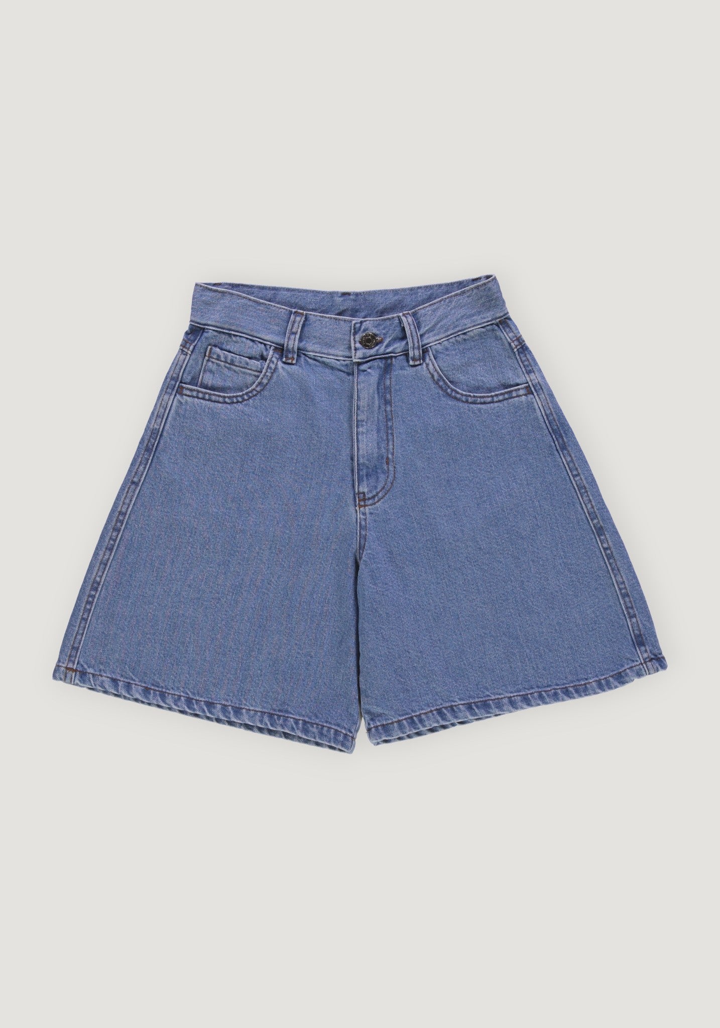 Pantaloni scurți din denim - Vetiver Blue