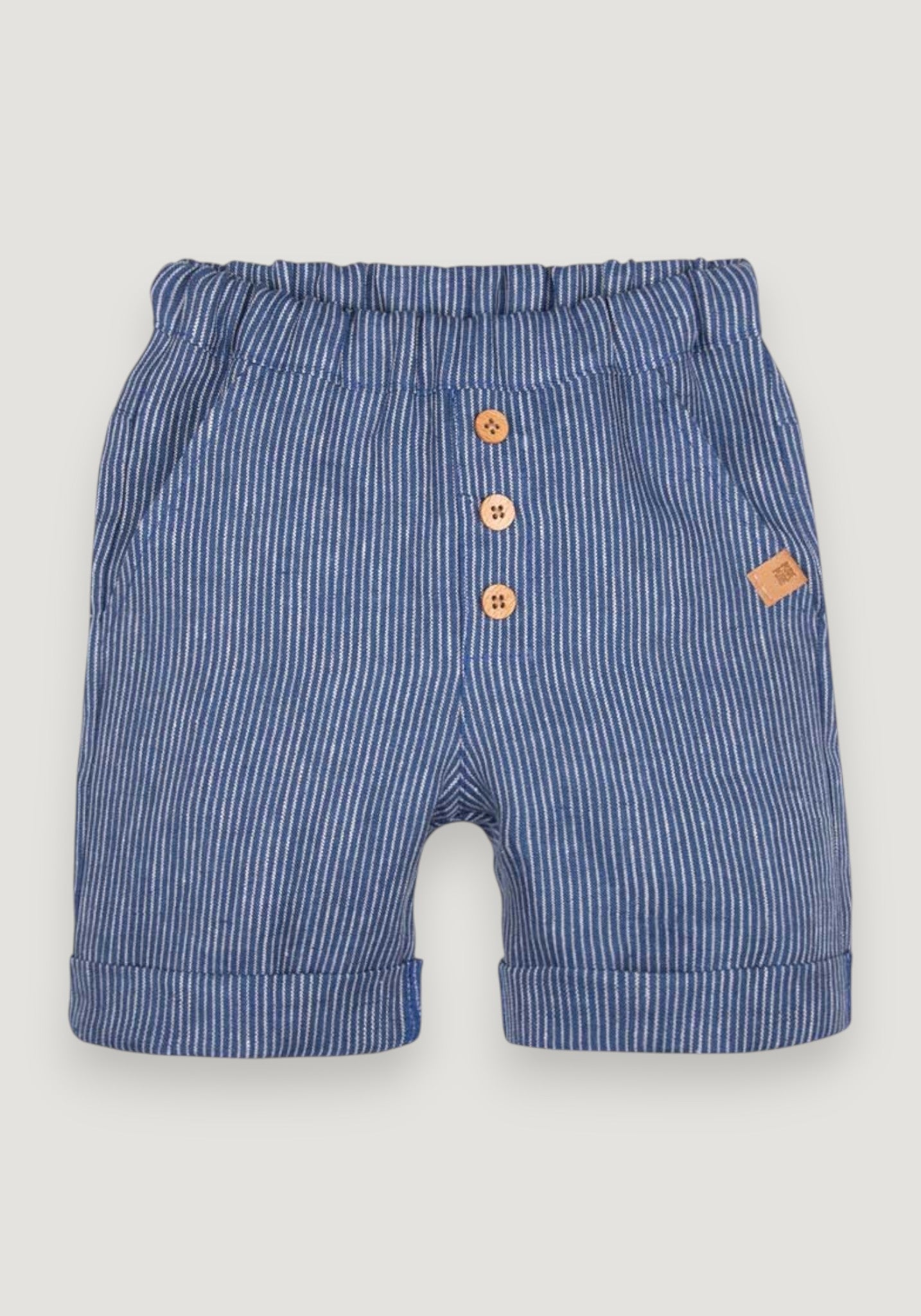 Pantaloni scurți din in - Navy