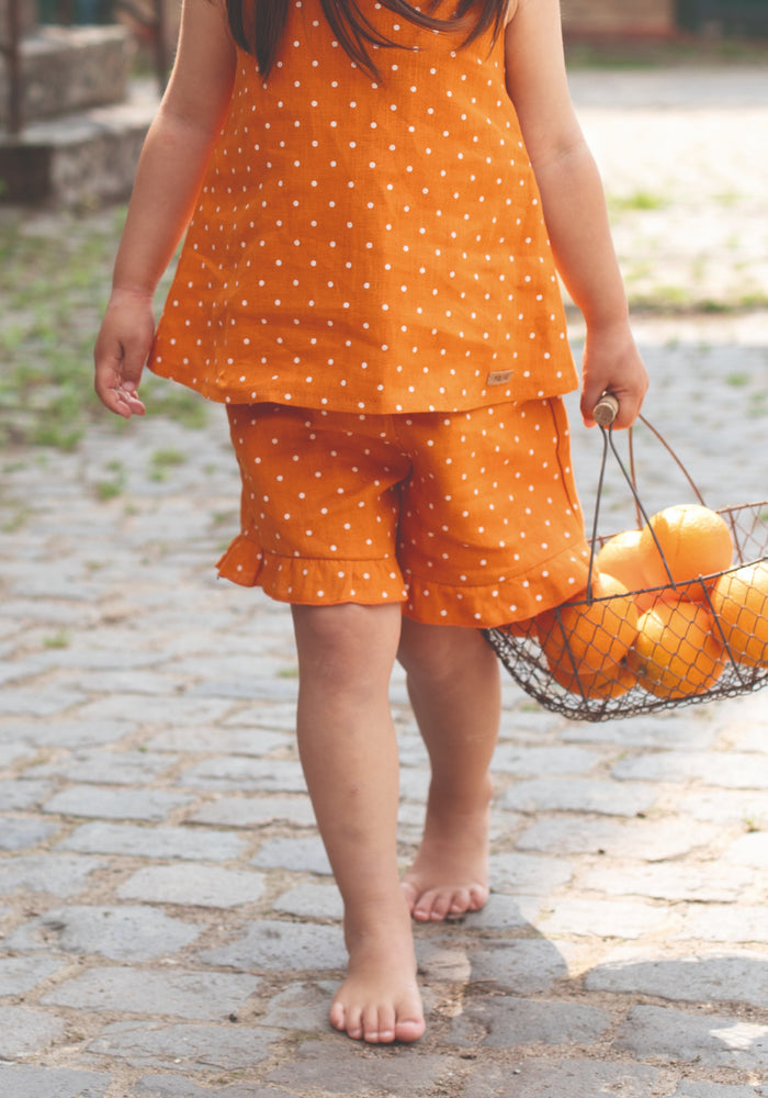 Pantaloni scurți din in - Papaya