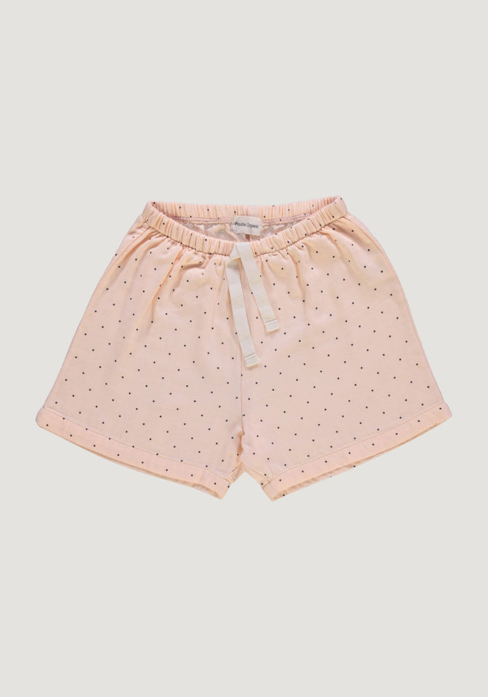 Pantaloni scurți din muselină dublă de bumbac - Hortensia Points Bellini